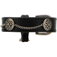 PRADA Leather Wristbands Women's Black