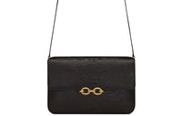 SAINT LAURENT LE MAILLON Leather Shoulder Bag Crossbody Bag Women's Ebony/Dark Brown
