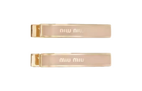 MIU MIU Hair Clips Women's Nude Pink