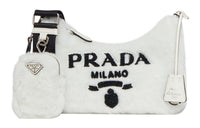 PRADA Re-Edition Wool 3-in-1 Combo Bag Handbag Shoulder Bag Women's White
