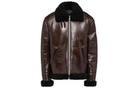PRADA Leather Jackets Women's Coffee