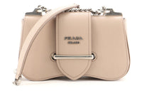 PRADA Sidonie Leather Crossbody Bag Shoulder Bag Women's Light Pink