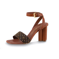 LOUIS VUITTON Silhouette Strap Sandals Women's Brown