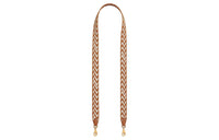 HERMES Sangle Zigzag Canvas With Swift Leather Bag Strap Women's Gold & White