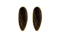 SAINT LAURENT Brass Rayon Silk Earrings Women's Brown