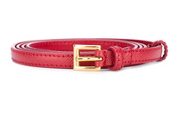 PRADA Leather Belts Unisex Red
