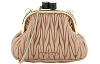 MIU MIU Leather Crossbody Bag, Shoulder Bag Women's Brown