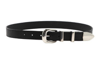 CELINE Leather Belts Unisex Black