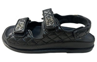 CHANEL Beach Sandals Women's Black