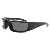 PRADA Plastic Irregular Shape Sunglasses Women's Black