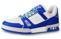 LOUIS VUITTON Trainer Stylish Skateboarding Shoes Men's Blue White