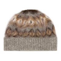 CELINE Beanie In Brushed Fair Isle Alpaca Wool