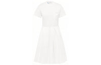 PRADA Short Sleeved Dress Women's White