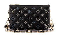 LOUIS VUITTON Coussin Leather Shoulder Bag Crossbody Bag Small Size Women's Black