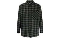 SAINT LAURENT Checked Long-Sleeved Shirt