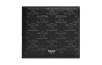 CELINE Triomphe Cow Leather Wallet Men's Black