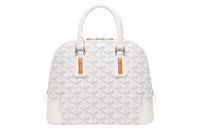GOYARD Vendôme Canvas With Calfskin Dome Bag Handbag, Shoulder Bag Mini Women's White