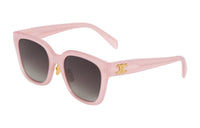CELINE Plate Frame Square Sunglasses Unisex Ivory Pink