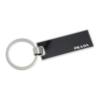 PRADA Metal Enamel Keychains Men's Black