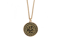 HERMES Enamel Gilded Necklaces Women's Gold