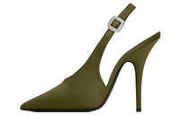 SAINT LAURENT Yasmeen Slim Heel High Heels 11.5cm Women's Green