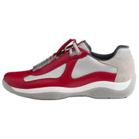 PRADA America's Cup Slip Resistant Low Top Casual Shoes Men's Red
