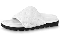 LOUIS VUITTON Odor Resistant Slide Slippers Women's White
