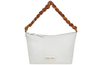 MIU MIU Leather Handbag Women's White