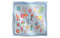 HERMES Silk Scarves Women's Blue