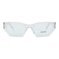 MIU MIU Plate Frame Irregular Shape Eyeglass Frames Women's White