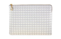 CELINE Calfskin Wallets Coin Purses Women's Silver