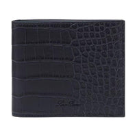 Loro Piana Crocodile Leather Wallet Men's Marine Blue