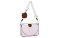 LOUIS VUITTON Maxi Multi Pochette Accessoires Silver/Pale Pink