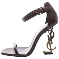 SAINT LAURENT Monogram Strap Sandals Women's Brown
