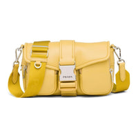 PRADA Leather Crossbody Bag Shoulder Bag Women's Yellow