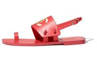 CHANEL Strap Sandals Women's Red