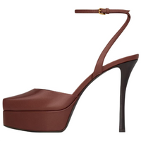 SAINT LAURENT La Scandale Slim Heel High Heels 11cm Women's Brown