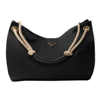 PRADA Re Nylon Fabric Shoulder Bag Tubas Women's Black