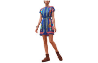 HERMES Short-Sleeved Dresses Women's Blue