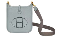 HERMES Clemence Cow Leather Crossbody Bag, Shoulder Bag Women's