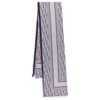 DIOR Cashmere Wool Scarves Unisex Purple