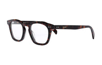 CELINE Acetate Rectangular Eyeglass Frames Unisex Tortoiseshell
