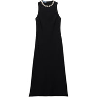 PRADA Embellished Sleeveless Midi Dress