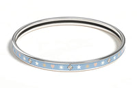 HERMES Bangles Women's Silver/Blue
