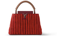 LOUIS VUITTON Capucines Cow Leather Capusin Shoulder Crossbody Handbag Small Size Women's Red