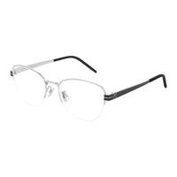 SAINT LAURENT Metal Cat Eye Eyeglass Frames Men's Silver