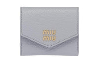 MIU MIU Leather Wallet Small Size Women's Cornflower