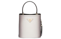 PRADA Panier Leather Shoulder Bag Crossbody Bag Handbag Small Size Women's Gradient White