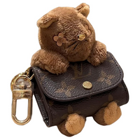 LOUIS VUITTON Canvas Metal Component Pendants Women's Brown