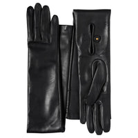 PRADA Genuine Leather Gloves Women's Black